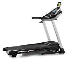 an electronic treadmill on a white background