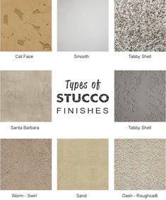 Types of Stucco Siding: Textures, Finishes & What’s Popular in 2021 Acrylic Stucco Exterior, Exterior Stucco Finishes, Exterior Material Texture, Stucco Colors Exterior, Stucco And Siding Exterior, Smooth Stucco Exterior House, Stucco Exterior Makeover, Stucco Exterior Colors, Stucco Design