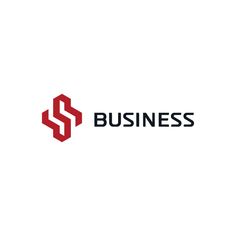 the logo for business is shown in red and black on a white background, with an image of a hexagonal structure