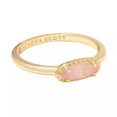 Kendra Scott Emma 14k Gold Over Brass Band Ring - Rose Quartz 8 : Target Preppy Wedding Ring, Vintage Ring Collection, Cute Rings Gold, Kendra Scott Rings, Pink And Gold Jewelry, Jewelry Gold Rings, Kendra Scott Ring, Jewelry Kendra Scott, Ring Inspo