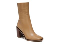 Gear up for the fall season in the Stevie bootie from Franco Sarto. Showcasing a mid-calf profile, this leather bootie is updated with square toe, tonal stitching details at the shank and elegant block heel. Mid Shaft Boots, Cute Winter Boots, Shaft Boots, Big Clothes, Franco Sarto Shoes, Dark Brown Leather, Franco Sarto, Leather Booties, Fall Season