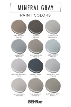 the different shades of gray paint colors