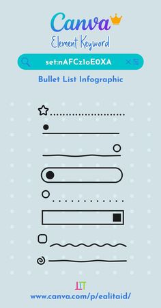 an info sheet with the text canva element keyword, which is also used to describe