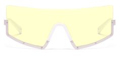 STUN Matte Silver w/ Ultraviolet Yellow Tint Lens Enter The Matrix, Aleali May, Jamie Chung, Sport Sunglasses, Summer Sunglasses, Trending Sunglasses, The Matrix, Sports Sunglasses, Gigi Hadid