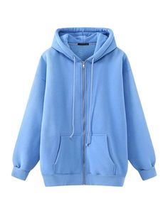 Thick Oversized Hooded Zip-Up Jacket - SHExFAB Y2k Boyfriend, Ladies Streetwear, Thick Hoodies, Fleece Outfit, Spring Hoodie, Coats Vintage, Outfits Y2k, Long Coats, Summer Beach Outfit