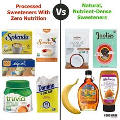 the comparison between nutritious and processed products is shown in this graphic above it's image