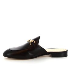 Women's horsebit mules in black calfskin with leather sole, handmade in Italy Women's Mules, Womens Mules, Handmade Shoes, Mules Shoes, Shoes Online, Calf Leather, Calf Skin, Loafers, In Italy