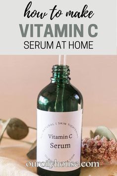 Save money and make your own DIY vitamin C serum at home. Perfect for anti-aging. Full recipe & instructions included. Vitamin C Serum At Home, Serum At Home, Our Oily House, Diy Anti Aging Serum, Diy Vitamin C Serum, Anti Aging Homemade, Diy Serum, Vitamin C Face Serum, Best Vitamin C