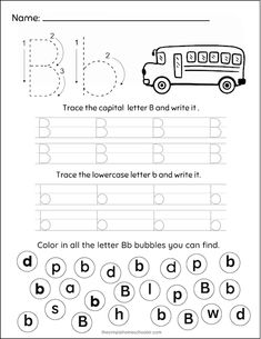 letter tracing Letter B For Kindergarten, Letter Bb Activities, Teaching Letter B Preschool, Letter B Worksheets For Kindergarten, Letter B Writing Practice, Letter B Printable Free, Letter B Tracing Worksheet, Letter B Worksheets For Preschool, Letter B Activities For Preschool