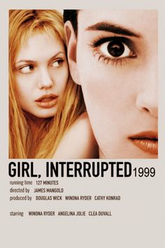 a movie poster for girl interrupted with two women and one man's face in the background