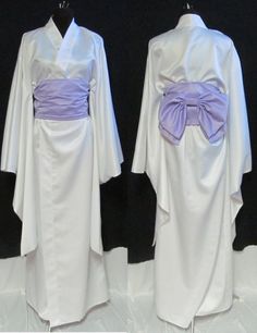 Halloween White Kimono Any Color Obi Shizuka Hio Vampire Knight Wedding Costume Cosplay Size 4 6 8 1 Wicked Fashion, Kimono Costume, Pretty Kimonos, Formal Costume, Animal Cosplay, Fantasy Outfits, Clothes Reference, Traditional Japanese Kimono, Kimono Outfit