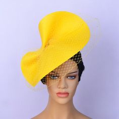 Yellow kentucky derby hat with Veil,fascinator,tea party hat,Church Hat,Melbourne cup,luncheon fascinator Hat,wedding fascinator hat. Yellow Short Brim Fascinator For Church, Yellow Summer Party Fascinator, Yellow Summer Fascinator For Races, Yellow Fascinator For Royal Ascot, Yellow Fascinator For Royal Ascot Races, Yellow Spring Party Fascinator, Yellow Mini Hat For Kentucky Derby Evening, Yellow Fascinator For Kentucky Derby Races, Yellow Church Fascinator With Short Brim