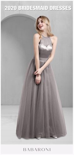 a woman in a gray dress with the words,'2009 bridesmaid dresses '