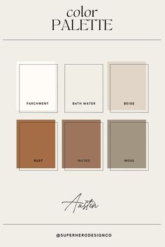 the different shades of paint for walls and floors in neutrals, browns, beiges, and whites