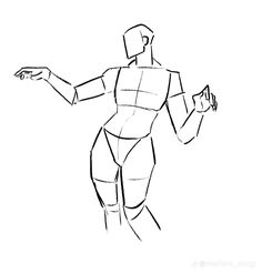 a drawing of a man with his arm outstretched