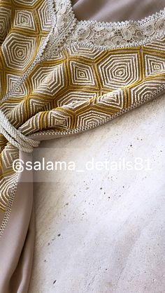 Designer Gold Embroidered Fabric For Eid, Luxury Embroidered Fabric With Printed Motifs For Eid, Moroccan Embroidery Designs, Eid Embroidered Brocade Fabric With Motifs, Moroccan Embroidery, Koftan Ramdan, Simple Dresses, Hand Embroidery, Embroidery