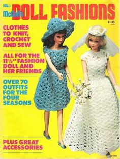 two dolls on the cover of doll fashions magazine