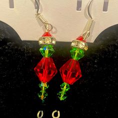 Handmade Grinch Earrings New With Tags Handmade Multicolor Holiday Earrings, Handmade Multicolor Earrings For Holiday, Holiday Multicolor Handmade Earrings, Grinch Earrings, Yellow Flower Art, Glitter Chevron, Turquoise Bead Earrings, Silver Circle Earrings, Skeleton Earrings