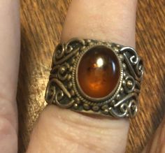 SUARTI BALI Sterling amber ring size 6.5 Amber Rings, Amber Ring, Colorado Springs, Rings Statement, Statement Rings, Springs, Bali, Colorado, Amber