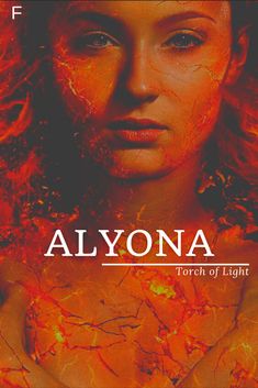 a woman with red hair is featured in the cover of alyona torch of light