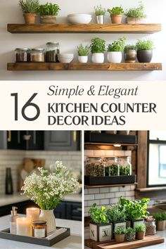 Achieve a timeless look with stylish and simple kitchen counter decor ideas. Choose matching storage jars, decorative cutting boards, or fresh flowers to keep your counters both beautiful and functional. This approach creates an elegant, clutter-free space that’s inviting and inspiring. Discover these amazing kitchen counter decor inspirations! Organizing Kitchen Counters, Kitchen Island Decorating Ideas, Kitchen Counter Decor Ideas, Counter Decor Ideas, Kitchen Sink Window, Flour Container, Counter Clutter, Kitchen Centerpiece, Kitchen Counter Organization