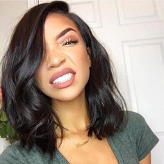 Cute hairstyle Kardashian Bob, Black Hair Hairstyles, Curl Pattern, Heat Damage, Hair Crush, Front Lace Wigs Human Hair, Relaxed Hair, Human Hair Lace Wigs, Bob Haircut