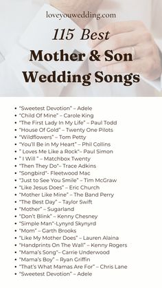 the top ten wedding songs for mother and son