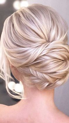 Wedding Updos For Long Hair, Blonde Updo, Low Chignon, Updos For Long Hair, Elegant Wedding Hair