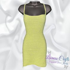 * Reflective effect best show with flash on  * Image: Reflective Neon Yellow  * For special request color(s) not listed contact me * Put waist & bust measurement in personalization box * Message me for reflective yarn Fitted Crochet Dress For Summer Nights Out, Fitted Crochet Dress For Summer Party, Fitted Mini Crochet Dress For Party, Fitted Crochet Dress For Evening, Fitted Elegant Green Crochet Dress, Elegant Fitted Green Crochet Dress, Elegant Green Fitted Crochet Dress, Green Fitted Crochet Dress For Party, Neon Green Dress