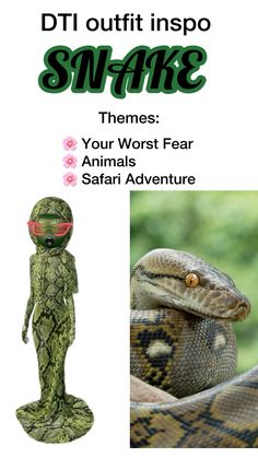 a poster with an image of a snake and the words,'snake themes your worst fear animals safari adventure