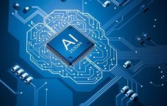 an electronic chip with the letter a on top of it in front of a circuit board