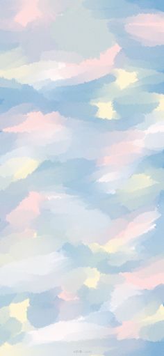 the sky is filled with clouds in pastel colors