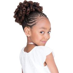 Janet Collection Synthetic Ponytail Lovely Kid Wand Curl D/S COLOR SHOWN: OET1B/30MATERIAL: Synthetic TYPE: Kids PonytailLENGTH: MediumDESCRIPTION: Protective Style Human Hair Feel Everytime Kids Drawstring Cute Ponytail Styles, Kids Cornrow Hairstyles, Toddler Braided Hairstyles, Kid Hair, Kids Curly Hairstyles, Cute Ponytails, Drawstring Ponytail, Protective Style, Human Braiding Hair