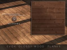 wood planks are shown in this image