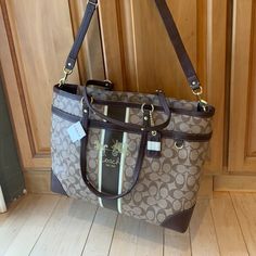 Brand New Coach Bag With A Baby Changing Pad. Lots Of Inner Pockets, Lots Of Space. Has Shoulder Strap And Handles. Coach Diaper Bag, Baby Changing Pad, Leather Weekender, Diaper Bag Tote, Baby Monogram, Bags Coach, Travel Tote Bag, Baby Diaper Bags