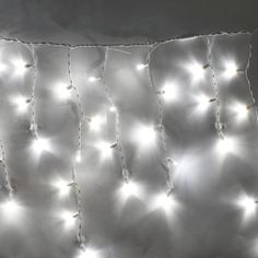 100-light Pure White 5mm LED Icicle Lights, White Wire Led Icicle Lights, Led Curtain Lights, Led Curtain, Led Rope, Craft Lights, Icicle Lights, Rope Lights, Led Christmas Lights, White Lights