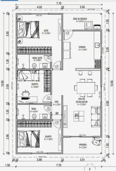 the floor plan for a small house