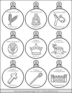 christmas ornament worksheet for kids to print and color with pictures on it