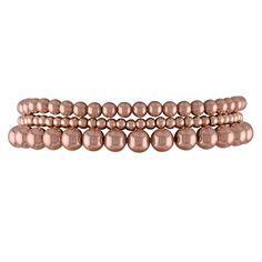 14k gold filled stack of 3 ball bracelets 1x3mm 1x4mm 1x6mm Elastic stretch Rose Gold Stackable Stretch Bracelet With Round Beads, Rose Gold Stackable Bracelet With Round Beads, Stackable Round Beads Bracelets In Rose Gold, Beaded Ball, Ball Bracelet, Bracelet Stack, Sterling Silver Bracelets, Anklets, Necklaces Bracelets