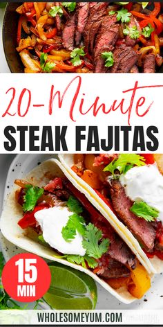 Steak Fajitas Easy Fajita Recipe, Beef Fajita Recipe, Minute Steak, Easy Steak Fajitas, Steak Fajita Recipe, Homemade Fajita Seasoning, Beef Fajitas, Easy Steak, Night Skirt