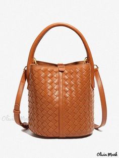 Olivia Mark - Beautifully Crafted Plaid Patterned PU Leather Tote Bag with Ring Fastening Leather Tote Bag, Olivia Mark, Plaid Pattern, Leather Tote, Pu Leather, Bag Accessories, Plaid, Tote Bag, Ring