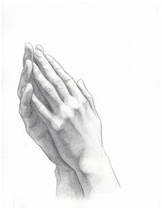 a pencil drawing of two hands holding each other