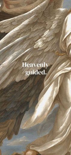 an angel with the words heavenly guided above it