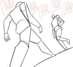 a drawing of two people standing next to each other