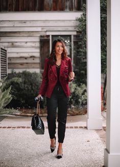 Velvet Blazer Christmas Outfit, Raspberry Blazer Outfit, Cranberry Blazer Outfit, Velvet Blazer Jeans Outfit Women, Burgundy Velvet Blazer Outfits, Red Velvet Blazer Outfit Women, Red Velvet Blazer Outfit, Burgundy Blazer Outfit Woman, Blazer Jeans Outfit Women