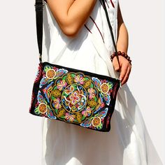 Antique Double-sided Embroidery Crossbody Bag Small Bag Crossbody Bag Women's Canvas Shoulder Bag Crossbody Bag Small, Retro Handbags, Purple Peonies, Red Peonies, Cross Bag, Crossbody Bag Women, Phone Purse, Canvas Shoulder Bag, Small Crossbody Bag