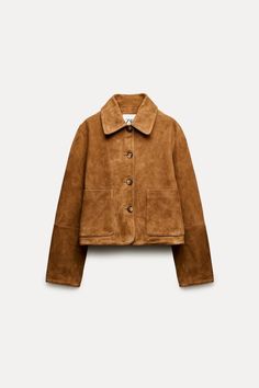 Suede Jackets For Women, Suede Leather Jacket, Blazer Outfit, Spring Jackets, Large Buttons, Mode Inspo, Zara Woman, 가을 패션