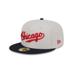 The Chicago Cubs Coop Logo Select 59FIFTY Fitted Cap features an embroidered Cubs wordmark at the front panels with a matching alternate team wordmark above a Cooperstown MLB Batterman logo at the rear. Additional details include a 1908 World Series patch at the right-wear side, a navy visor, and a gray undervisor. Baseball Season Snapback With Embroidered Logo, Snapback Fitted Hat With Embroidered Logo For Baseball Season, Baseball Season Logo Baseball Cap With Flat Bill, Sporty Six-panel Fitted Hat With Embroidered Logo, Sporty Fitted Six-panel Hat With Embroidered Logo, Casual Fitted Hat With Team Logo And Flat Bill, Sporty Fitted Baseball Cap With Embroidered Logo, Snapback Fitted Hat With Embroidered Logo For Fans, Embroidered Logo Fitted Hat For Baseball Season