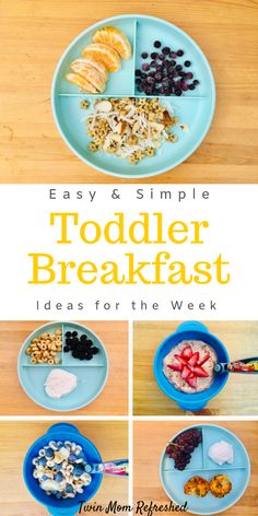 toddler breakfast ideas for the week