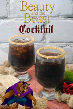 the beauty and the beast cocktail is ready to be eaten